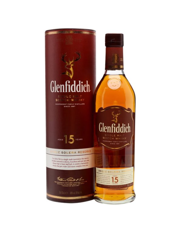 Glenfiddich Whisky 15 Years Old 70cl con Astuccio