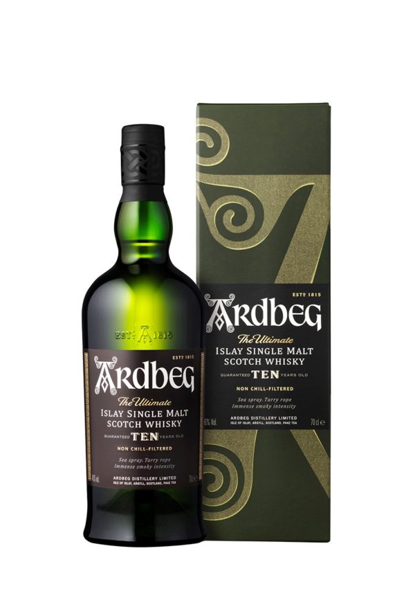 Ardbeg 10 Years Old Whisky 70cl con Astuccio